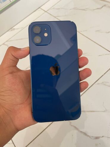 iphone 12 телефон: IPhone 12, Б/у, 64 ГБ, Синий, Защитное стекло, Чехол, 78 %
