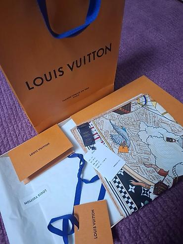 сумка винтажная: Платок Louis Vuitton Carré 80 - Материал: 100% шелк (по ярлыку) - — 3