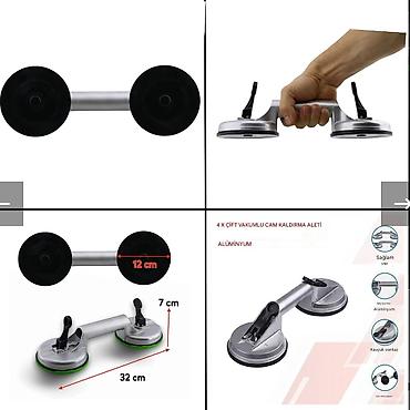 yuk qaldırıcı qurğular: Məhsul: Çiftli alüminium cam vantuz - Material: davamlı alüminium — 2