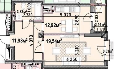 жк арзуу: Строится, Элитка, 1 комната, 54 м² — 6