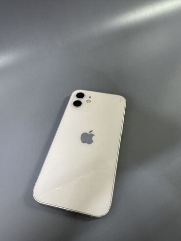 продаю номер с сертификатом: IPhone 12, Б/у, 64 ГБ, Белый, Защитное стекло, Чехол, 75 %
