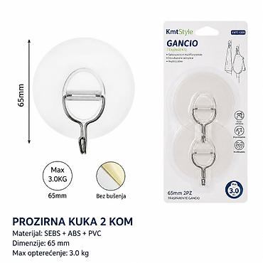 KMT Transparentna bez tragova kuka / metalna kuka 3280340 Praktične
