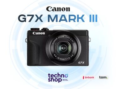 Obyektivlər və filtrləri: Canon G7x Mark III Hal - hazırda stockda var ✅ Hörmətli Müştərilər