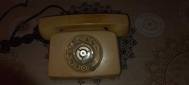 3 simli telefon: Retro diskli masa telefonu - Klassik sarı/bej rəngli korpus, üst-üstə — 2