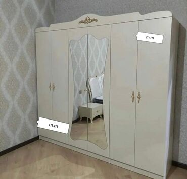 dolab paltar: Гардеробный шкаф, Новый, 5 дверей, Распашной, Прямой шкаф, Азербайджан