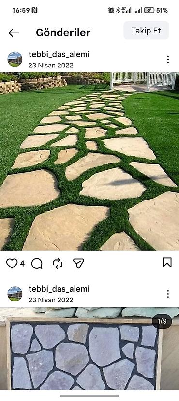 su dasl: Təbii daşla dekorativ üzlük və landşaft işi - Material: təbii qopma — 4