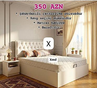 Yataq otağı dəstləri: Yataq dəsti – bazalı model - Qiymət: 350 AZN - Şəhərdaxili çatdırılma — 1