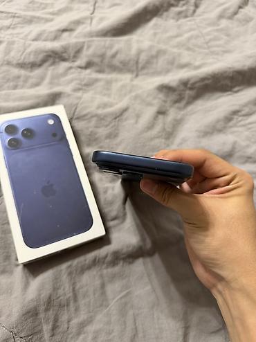 Уюлдук телефондор жана аксессуарлар: IPhone 17 Pro Max, Колдонулган, 256 ГБ, Blue Titanium, 91 % — 6