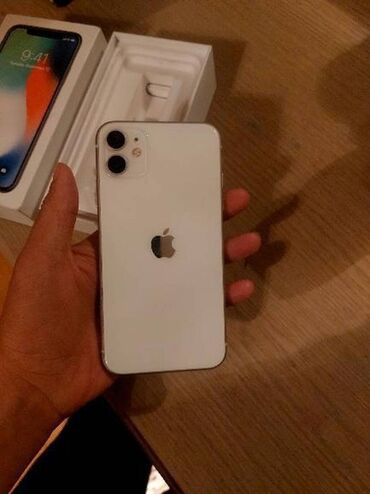 Apple iPhone: IPhone 11, 64 GB, Ağ, Qırıq