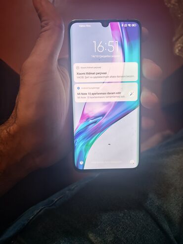 iphone 12 mini ekran: Xiaomi Mi Note 10, 128 GB, rəng - Qara, 
 Qırıq