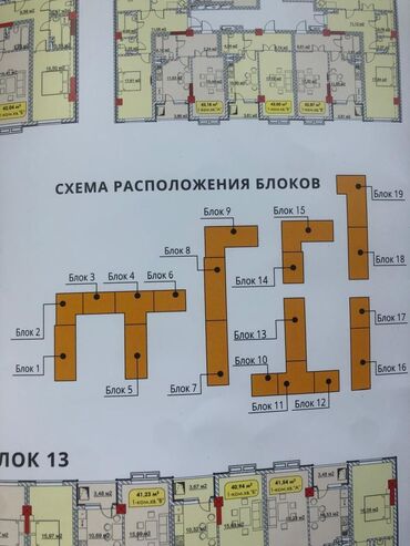 ош продажа квартир: 1 бөлмө, 42 кв. м, Элитка, 6 кабат, ПСО (өзү оңдоп түзөтүп бүтүү үчүн)