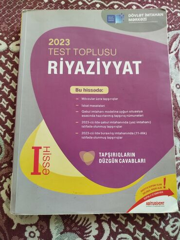 Velosiped ehtiyyat hissələri: Riyaziyyat test toplusu 1.hissə 2023. Əla vəziyətdədir içi yazılı