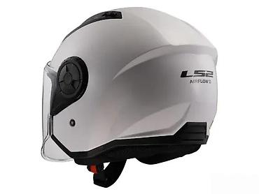 sunce kovin: LS2 otvorena moto kaciga – beli model sa dugim providnim vizirом - — 9