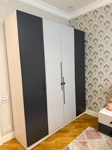 Uşaq və gənc otağı üçün dəstlər: Oğlan və qız üçün, 2 təknəfərlik çarpayı, Yazı masası, Dolab, 2 tumba