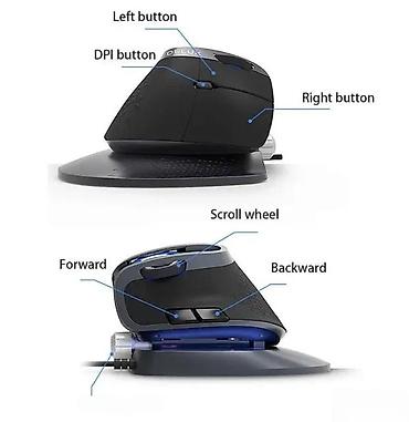 Kompjuterski miševi: Ergonomski vertikalni miš sa podesivom podrškom za dlan - Vertikalni — 3