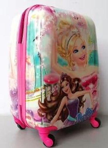 Rančevi, torbe i koferi: Dečji kofer na točkiće – Barbie motiv - Tvrda školjka sa sjajnim — 10