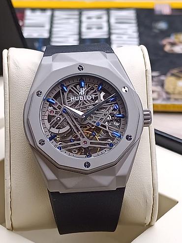 meta eynək: Hublot “Sang Bleu” üslubunda skelet mexanizmalı kişi qol saatı Rolex — 9