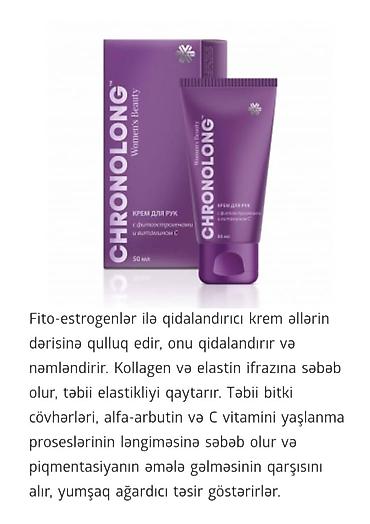 CHRONOLONG Qadınlar üçün Əl Kremi – fito-estrogenlərlə zəngin formul lalafo.az -da CHRONOLONG Qadınlar üçün Əl Kremi – fito-estrogenlərlə zəngin formul