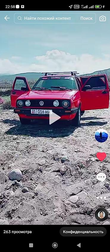 Volkswagen Golf: 1987 г., 1.3 л, Механика, Бензин, Хэтчбэк at lalafo.kg Volkswagen Golf: 1987 г., 1.3 л, Механика, Бензин, Хэтчбэк