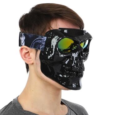 материал для маски: Полнолицевая защитная маска, выполненная в виде черепа. Маска