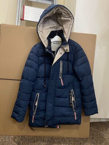 зимние мужские куртки с капюшоном: Куртка түсү - Көк