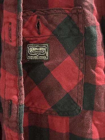 nike tech flees: Мужская фланелевая рубашка Denim & Supply Ralph Lauren. - Принт — 3