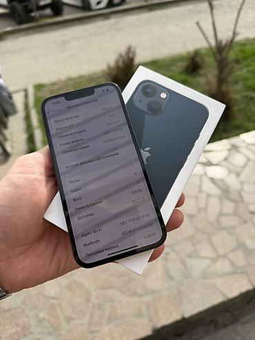 Apple iPhone: IPhone 13, Б/у, 128 ГБ, Midnight, Чехол, Коробка, 78 % — 2