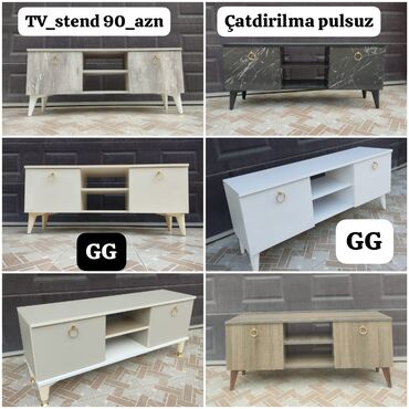 gul qabları: Yeni, Düz TV altlığı, Polkalı, Laminat