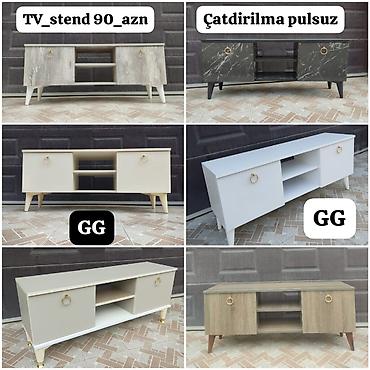 kicik tv: Yeni, Düz TV altlığı, Polkalı, Laminat, Azərbaycan — 1