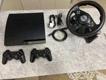 PS3 (Sony PlayStation 3): Playstation 3 slim model ideal vəziyyətdə. Plombu üstündə ustada — 1