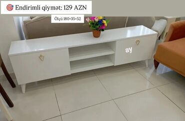 Dolablar: Tv stend tv alti sifarisle hazırlanır. ⚜️Rəng ve olcu seçimi var
