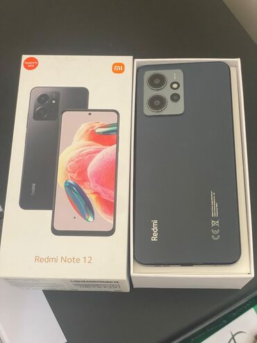 Redmi: Redmi, Redmi Note 12, Б/у, 128 ГБ, цвет - Черный, 1 SIM