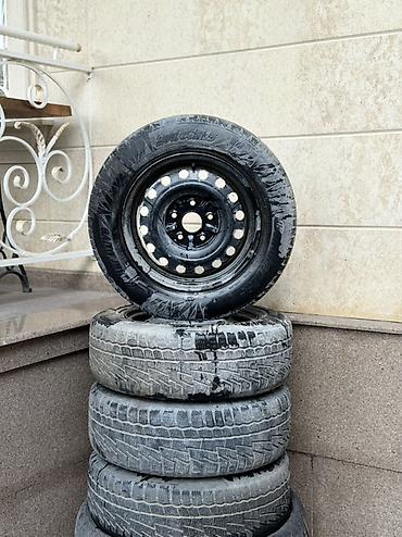 Шиналар жана дисктер: Дөңгөлөктөр монтажда 205 / 65 / R 15, Кыш, Колдонулган, Комплект, Жеңил унаалар, Темир, тешиктери - 5 — 2