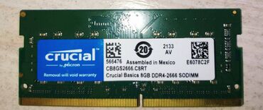 оперативная память для ноутбука 8 гб: Оперативная память, Б/у, Crucial, 8 ГБ, DDR4, 2666 МГц, Для ноутбука