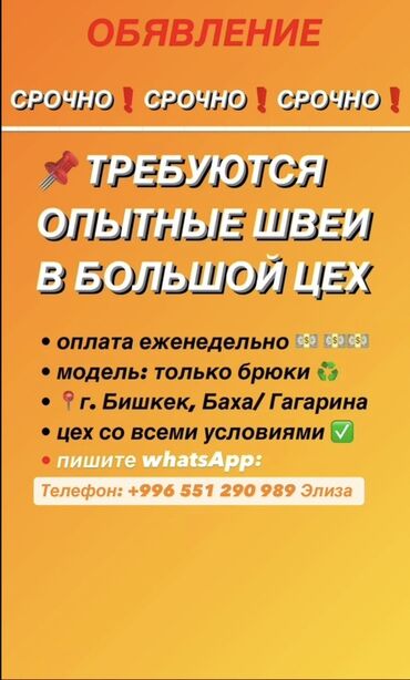 работу охранника: Швея Прямострочка