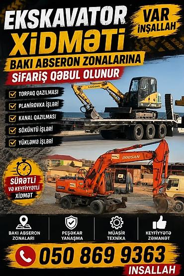 Ekskavatorlar: 🚜 TRAKTOR XİDMƏTİ ✅ Kiçik və iri traktorlar ✅ Təkərli və metal rezin — 13