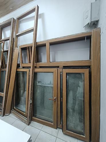 palid parket: PVC ağac rəngində pəncərə və qapı profilləri – şüşə və çərçivələrlə — 5