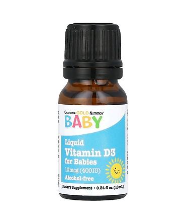 centrum vitamin: Məhsul: California Gold Nutrition BABY – Maye Vitamin D3 (körpələr — 1