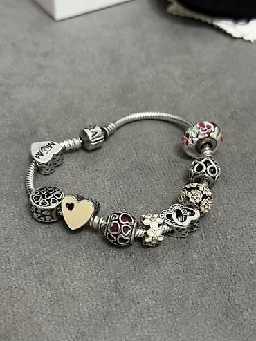 пандора серебро: Браслет Pandora 925 проба с набором оригинальных шармов (9 шт) — 2
