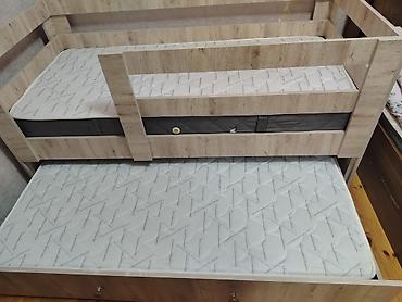 oglan tortlari: Uşaqlar üçün ikimərtəbəli “çekmece” tipli çarpayı - Material: açıq — 2