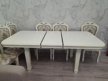 стол и 4 стула для кухни: Стол и стул для зала, Новый, Самовывоз, цвет - Белый — 3