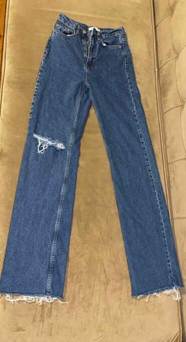 qaqa stili şalvar: Cinslər, PULL&BEAR, XS, rəng - Göy