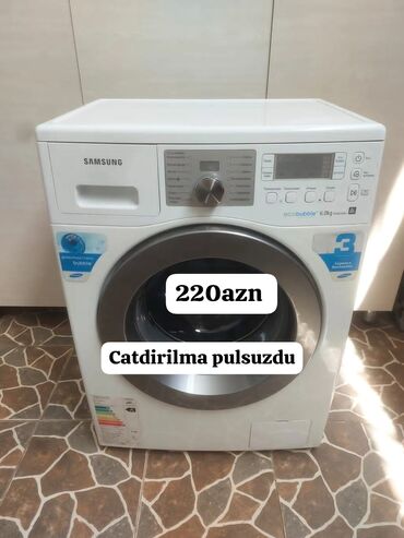 Paltaryuyan maşınlar: Paltaryuyan maşın Samsung, 6 kq, İşlənmiş, Avtomat, Qurutma var, Ünvandan götürmə, Ödənişli çatdırılma