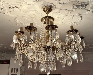 led isiqlar tavan ucun: Çılçıraq, 10 və daha çox lampa, Metal