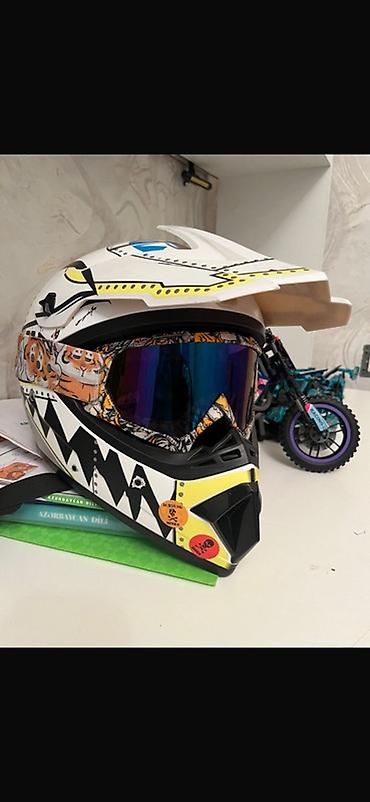 Uşaq üçün motocross/velosiped kaskası və qoruyucu eynək seti - Növ