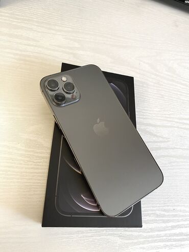 iphone da max: IPhone 12 Pro Max, 256 GB, Graphite, Simsiz şarj, Face ID, Sənədlərlə