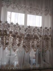 Pərdə və tüllər: Yeni, Vilyur Pərdə, rəng - Ağ, Ünvandan götürmə — 8