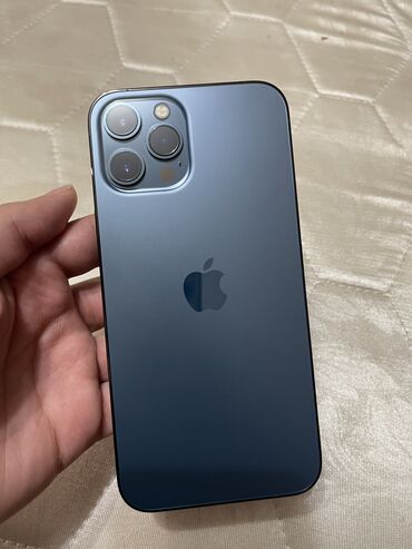 Apple iPhone: IPhone 12 Pro Max, Б/у, 256 ГБ, Pacific Blue, Защитное стекло, 81 %