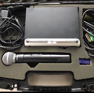 беспроводной микрофон для караоке: Original Mikrofon Shure SM58 distansion,АМЕРИКАДА istehsal olunub.Təzə