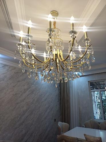 ev divar dekorlari: Led Çılçıraq, 4 və daha çox lampa, Metal — 2